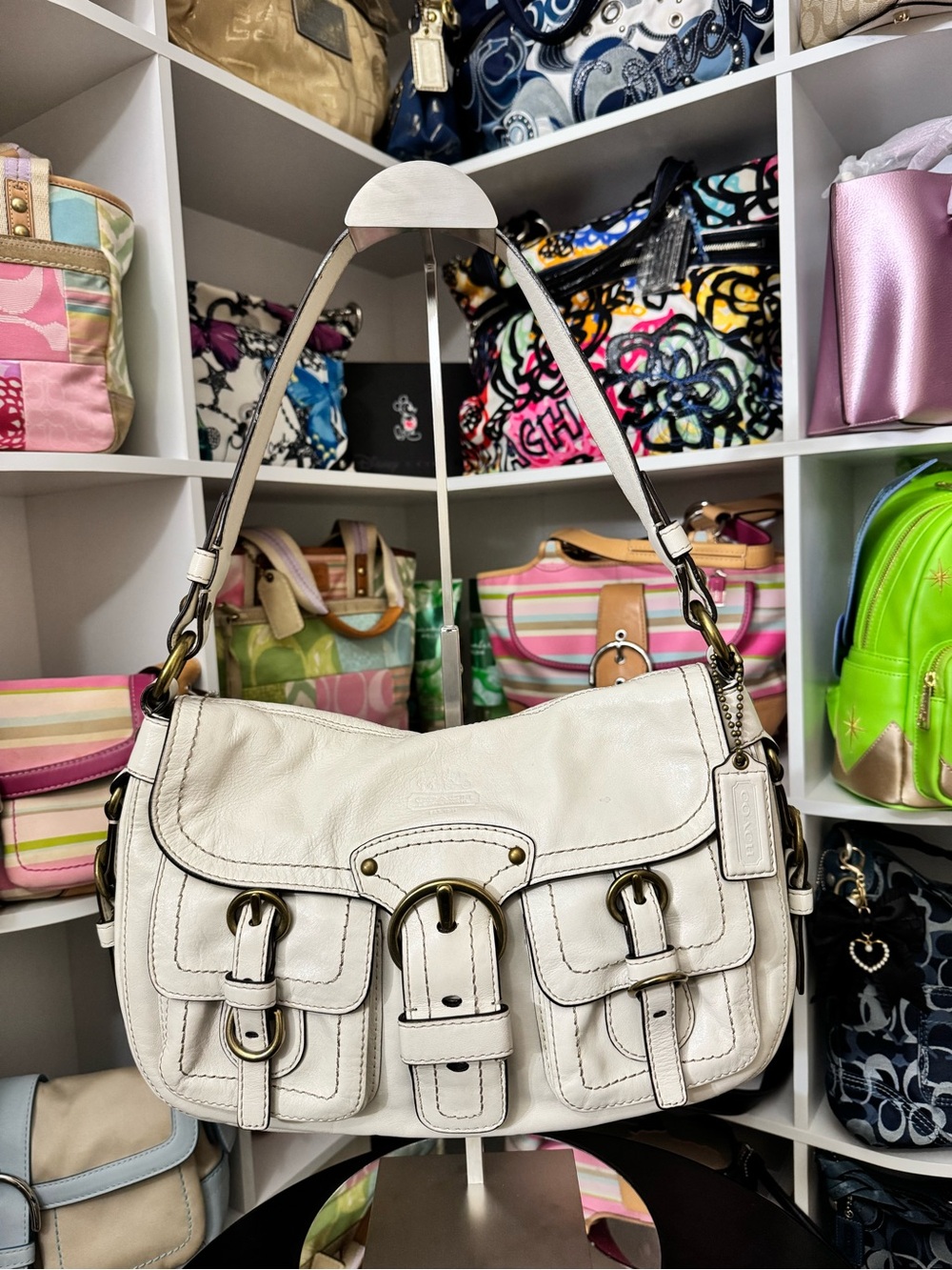 Coach 2010 White Legacy Garcia Shoulder Bag